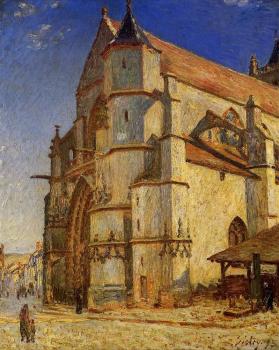阿爾弗萊德 西斯萊 The Church at Moret in the Morning Sun 阿爾弗萊德 西斯萊 The Church at Moret in the Morning Sun